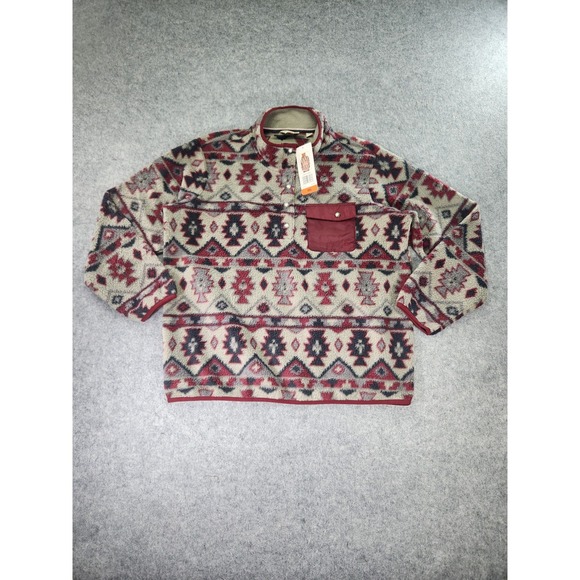 Weatherproof 1/4 Button Pullover Womens XXL Aztec Western Mock Neck Fleece - Picture 1 of 10
